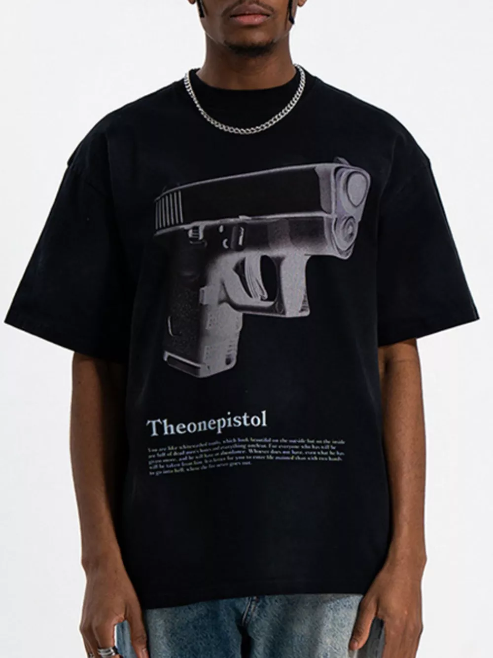 Men's Graphic Round Neck Oversized T-Shirt