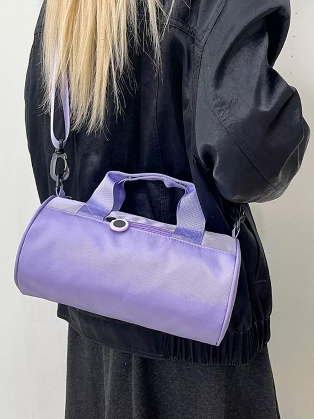 Adjustable Strap Barrel Crossbody Bag, image 12