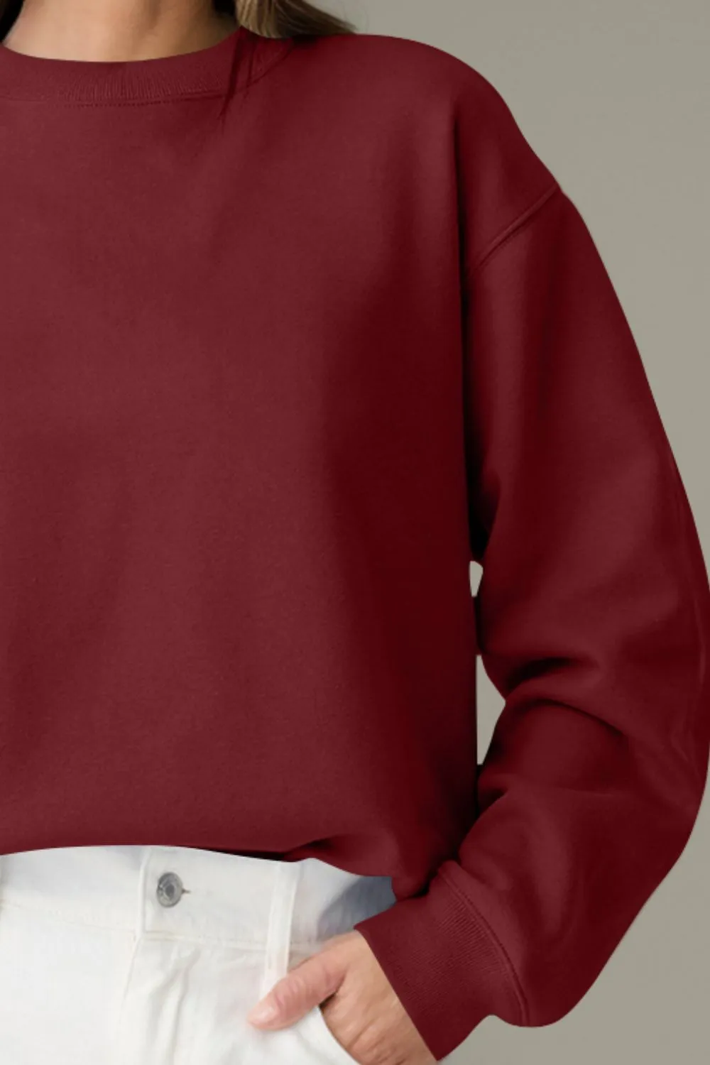 Round Neck Long Sleeve Sweatshirt, image 17