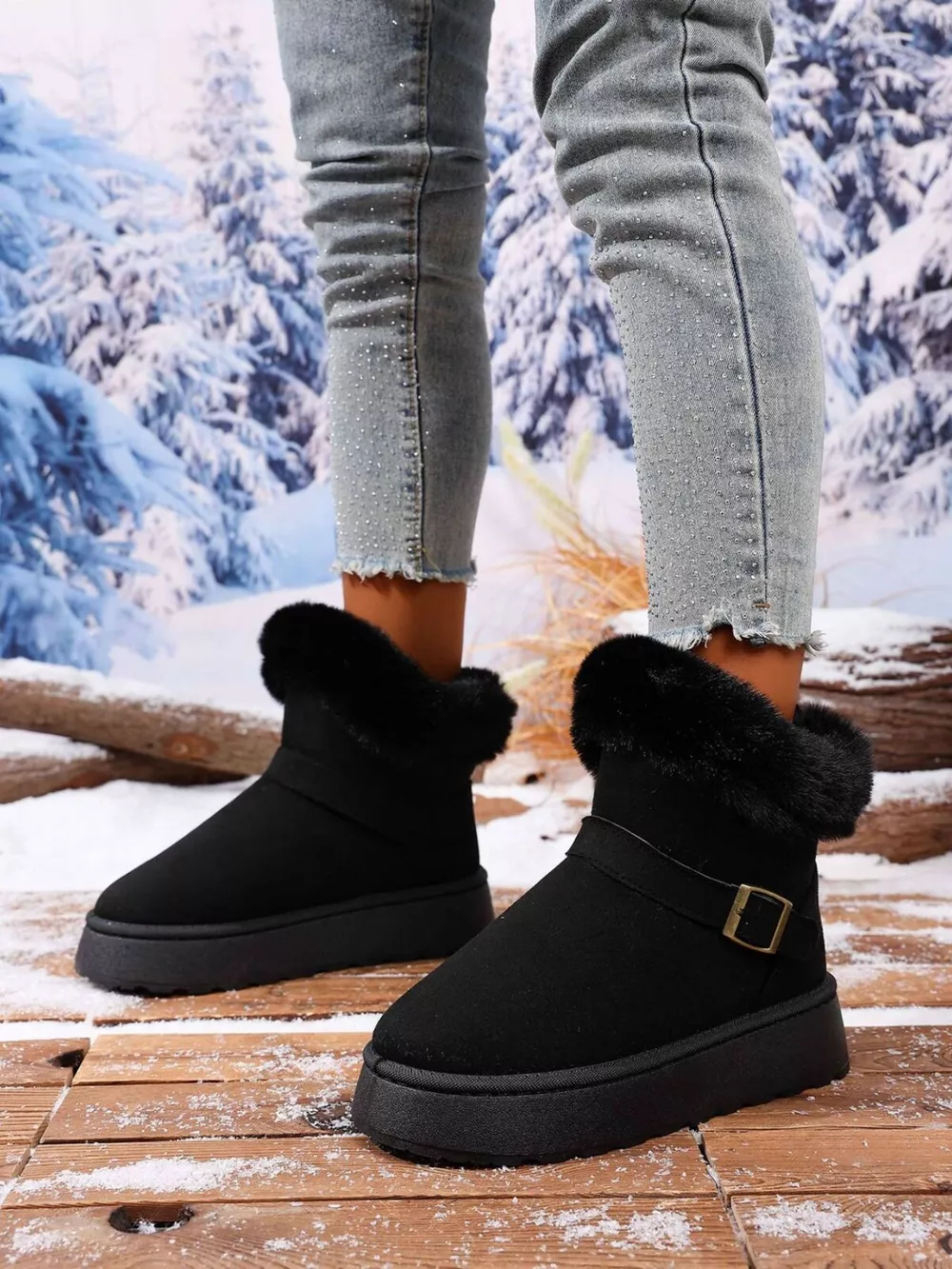 Round Toe Platform Boots, image 5