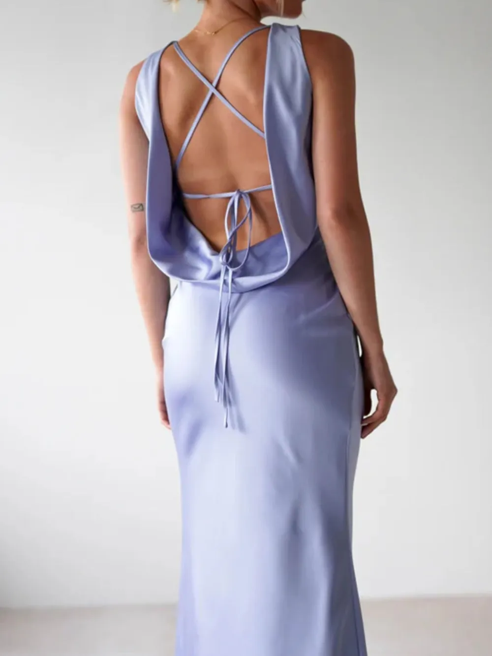 Satin Sleeveless Maxi Dress, image 14