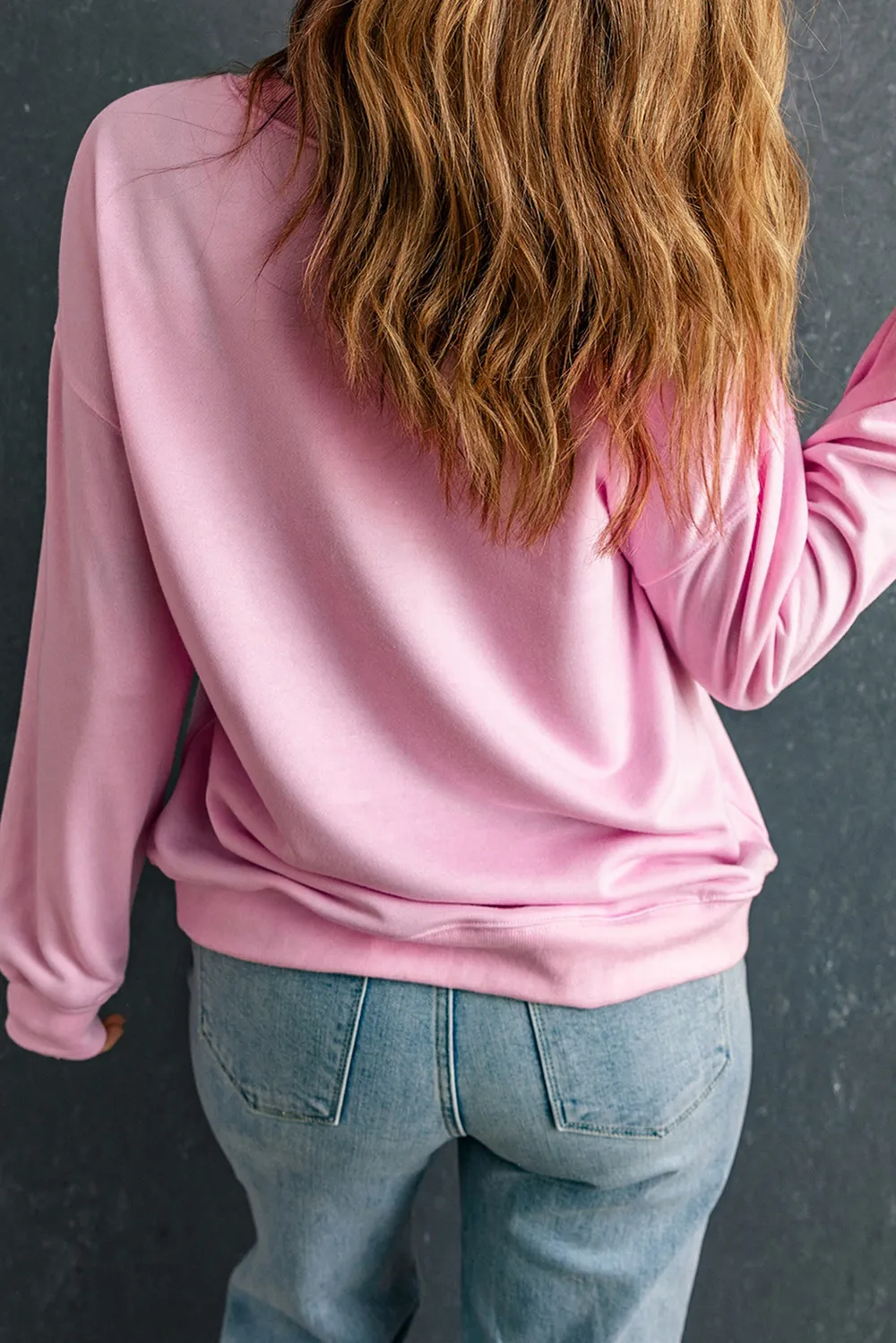 Contrast Heart Long Sleeve Sweatshirt, image 2