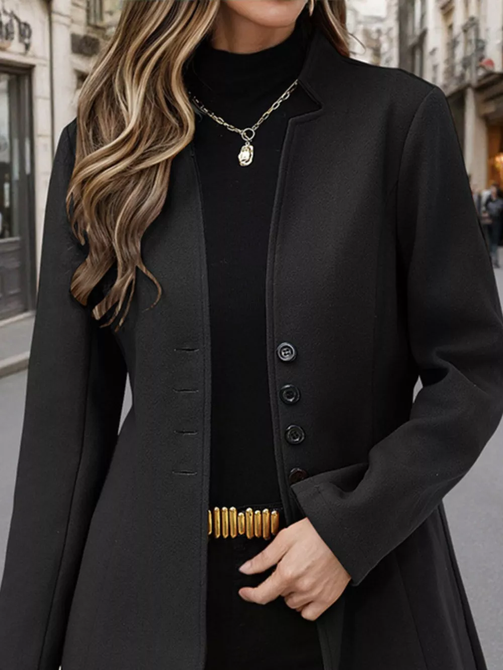 Button Up Long Sleeve Coat, image 8