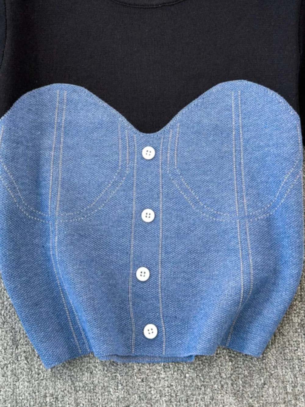 Color Block Short Sleeve Knit T-Shirt, image 16