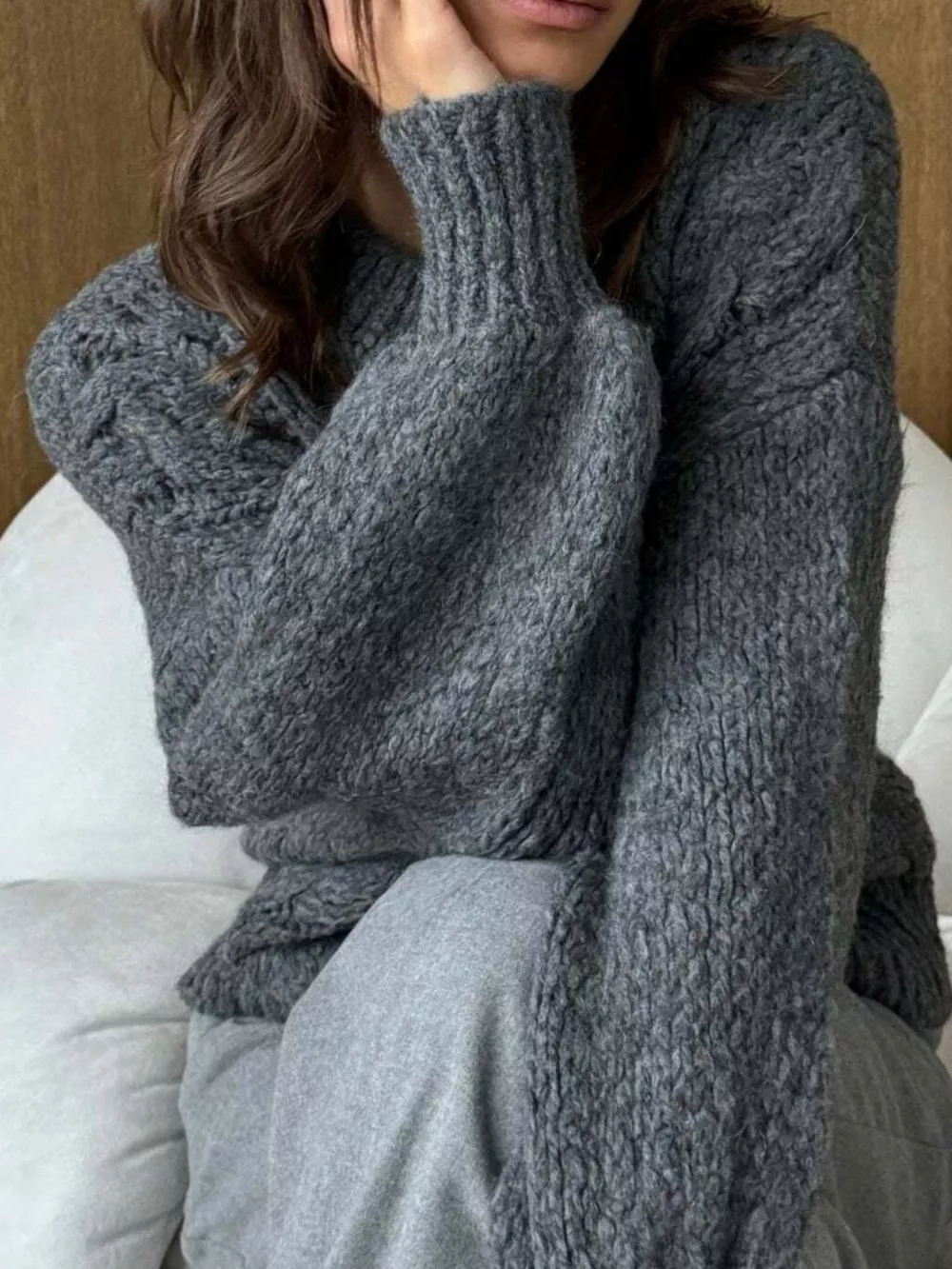 Cable Knit Button-Down Cardigan, image 15