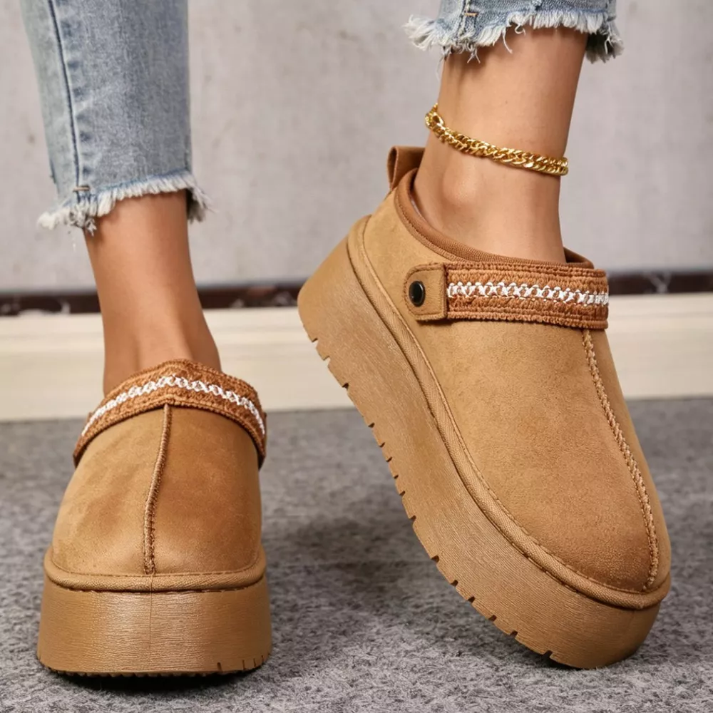 Platform Suede Fur-Lined Boots, image 5