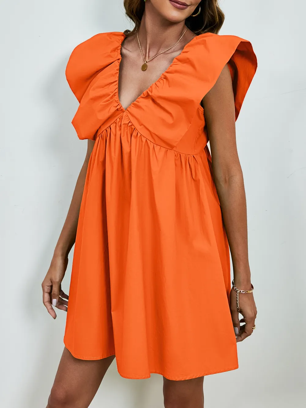 V-Neck Cap Sleeve Mini Dress, image 22