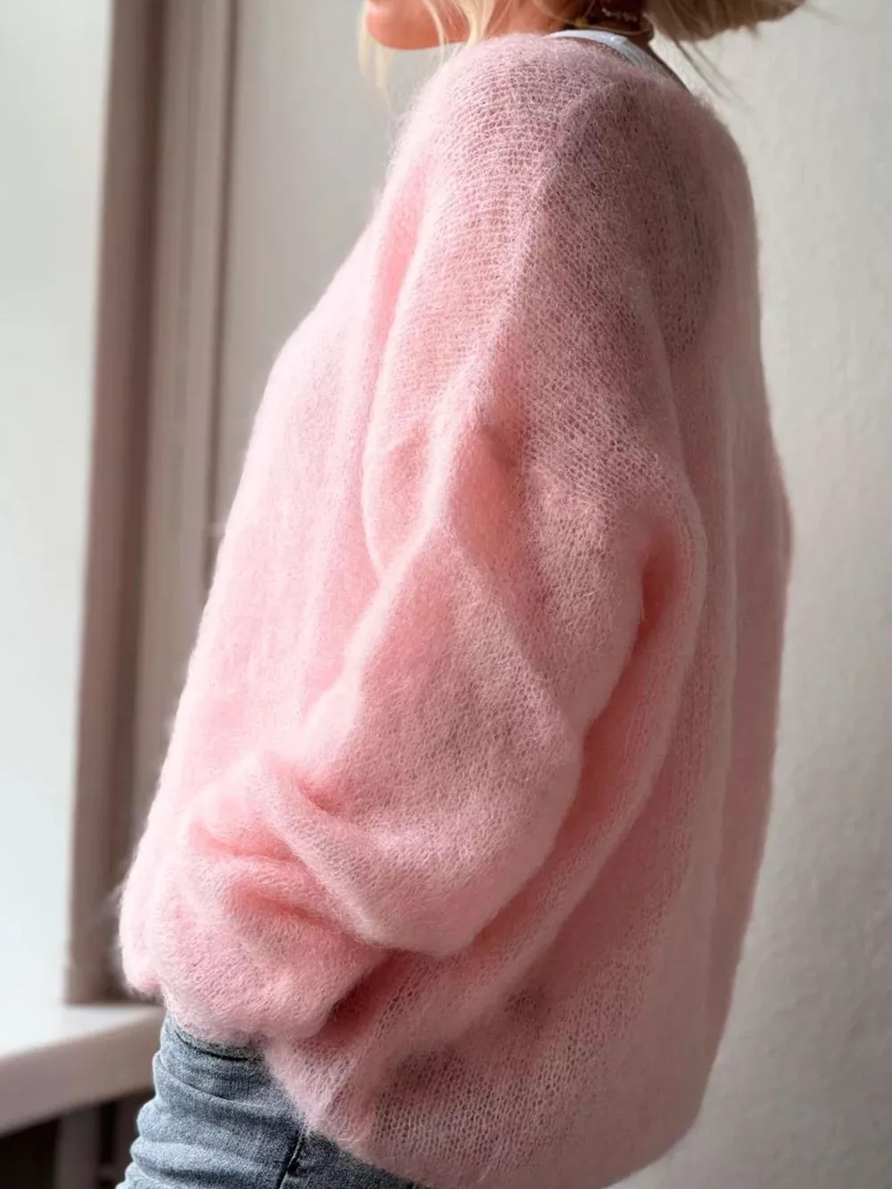 V-Neck Dropped Shoulder Sweater, image 6