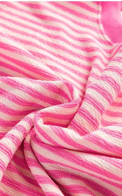 Striped Round Neck Long Sleeve Sweatshirt, image 27