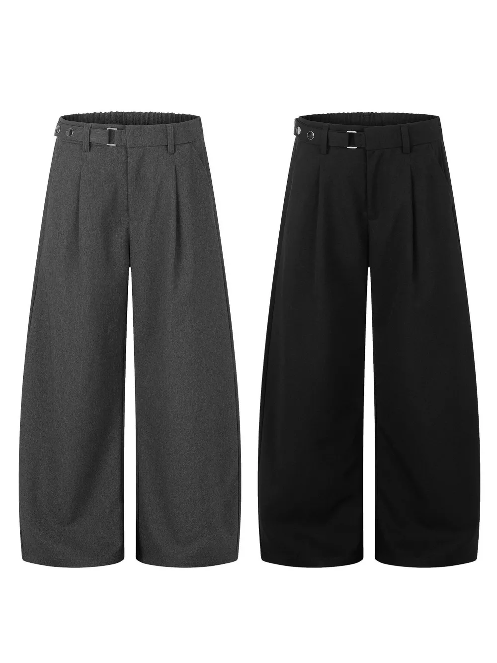 Men's High-Waisted Wide-Leg Pleated Pants, image 13