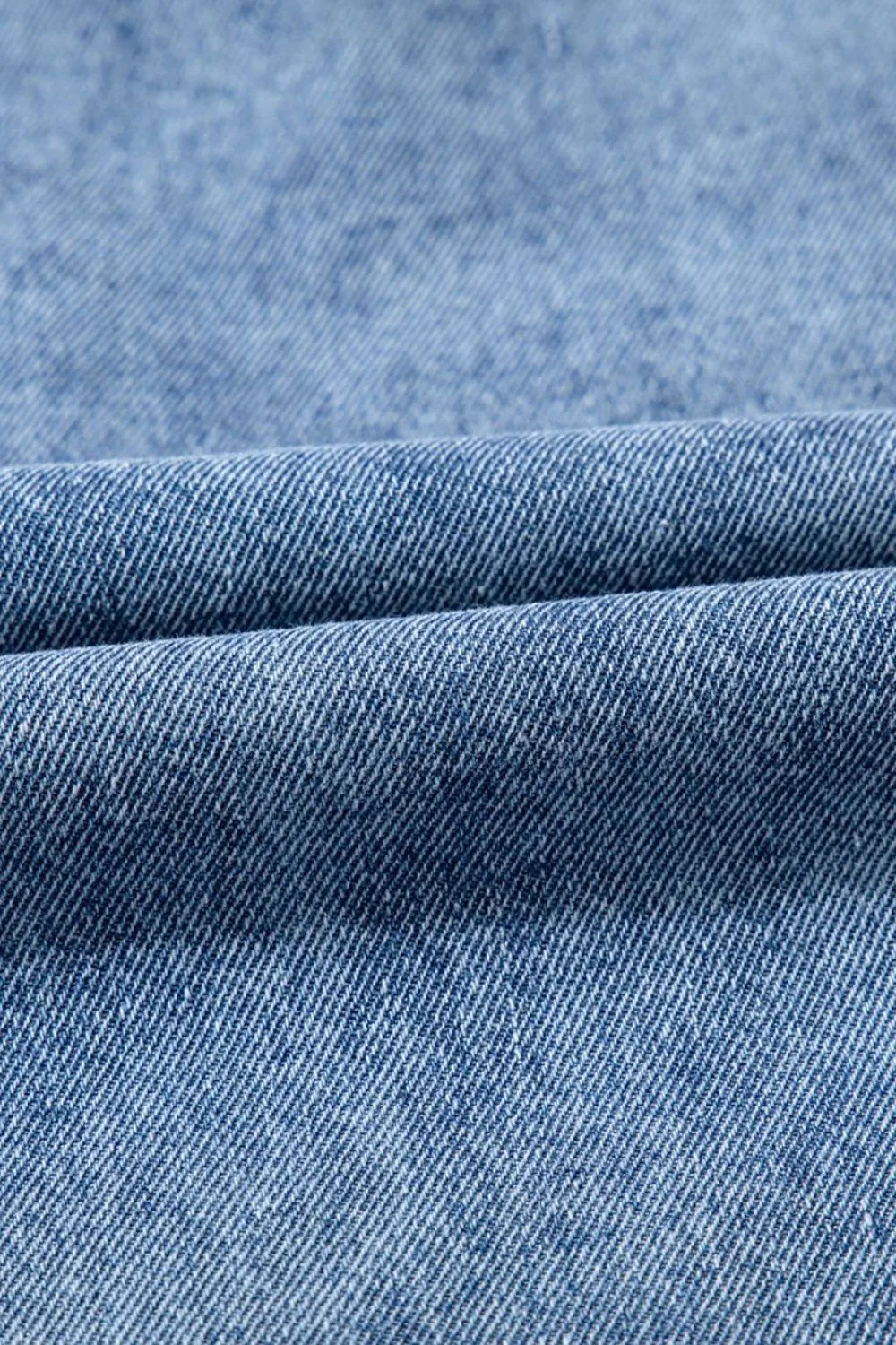 Short Sleeve Collared Patched Pocket Denim Mini Dress, image 15