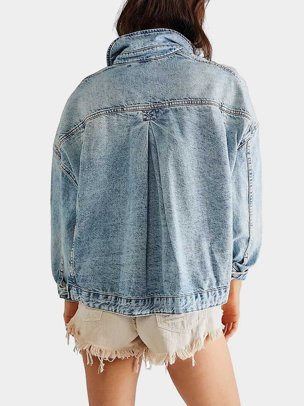Button Up Long Sleeve Denim Jacket, image 2