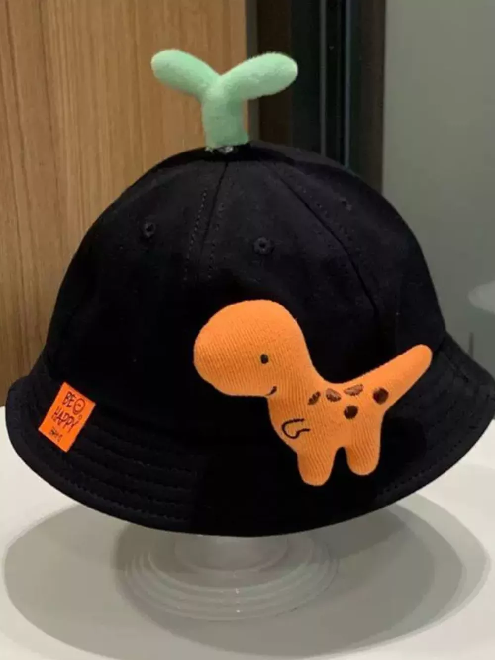 Children's Dinosaur & Sprout Decor Bucket Hat, image 4