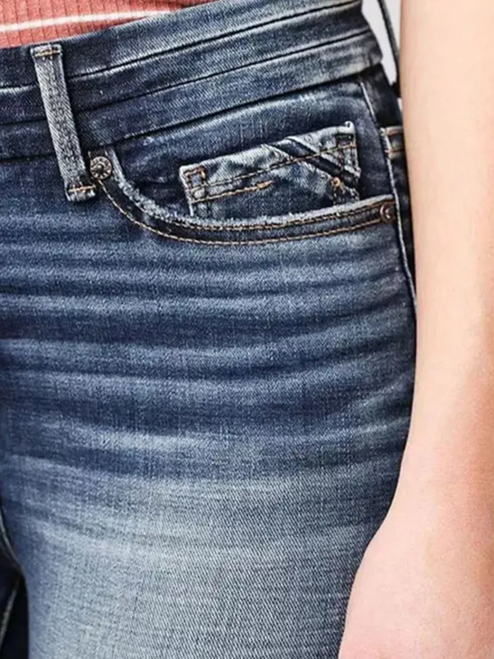 High-Rise Flare Gradient Wash Jeans, image 4