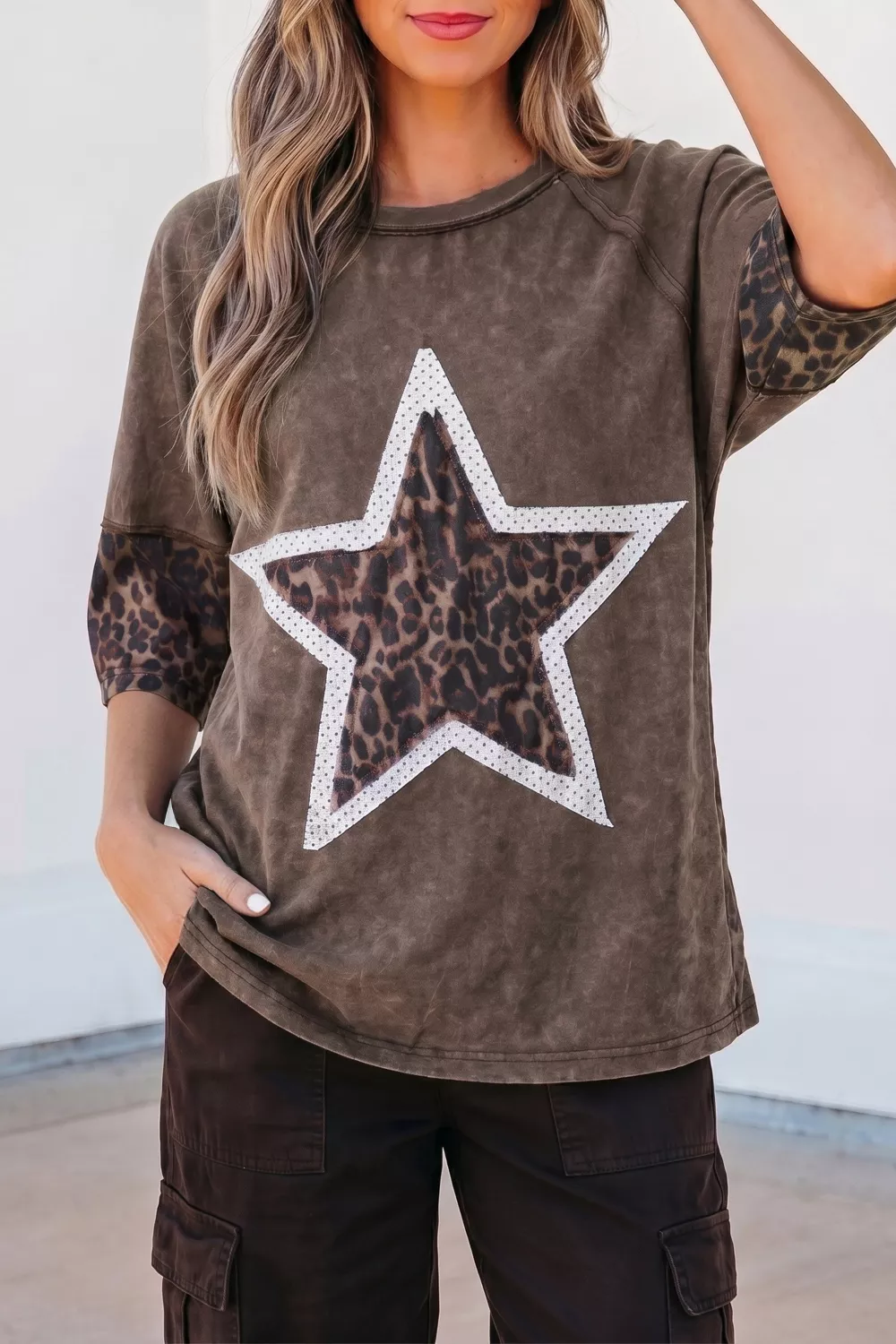 Leopard Star Patch T-Shirt, image 4