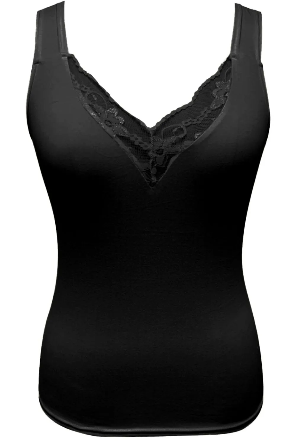 Full Size Lace Detail V-Neck Tank Plus Size, image 7