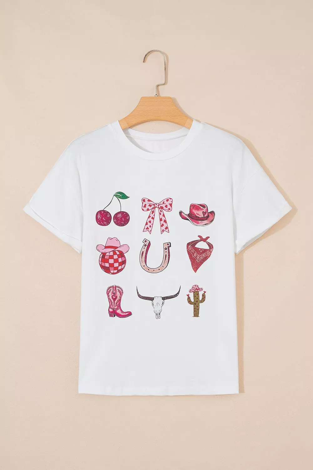 Coquette Cowgirl Elements Printed Relaxed Tee, image 3