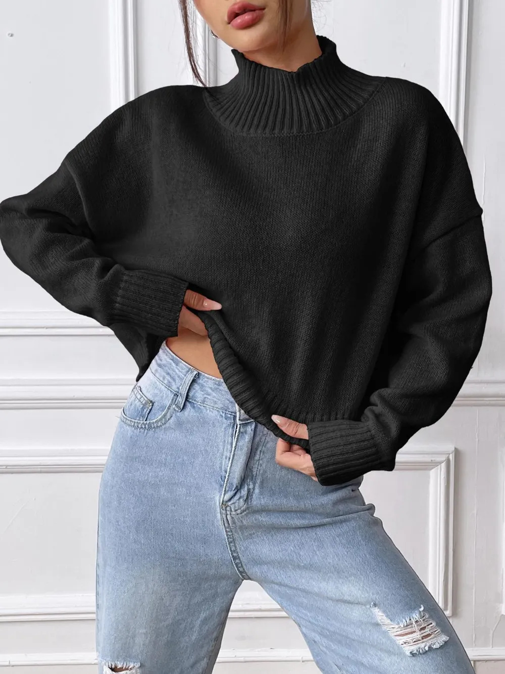Turtleneck Long Sleeve Sweater, image 9