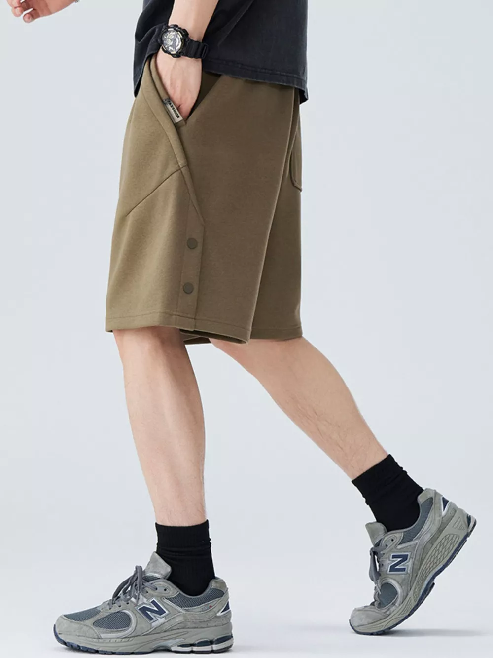 Men's Plus Size Drawstring Loose Fit Shorts, image 4