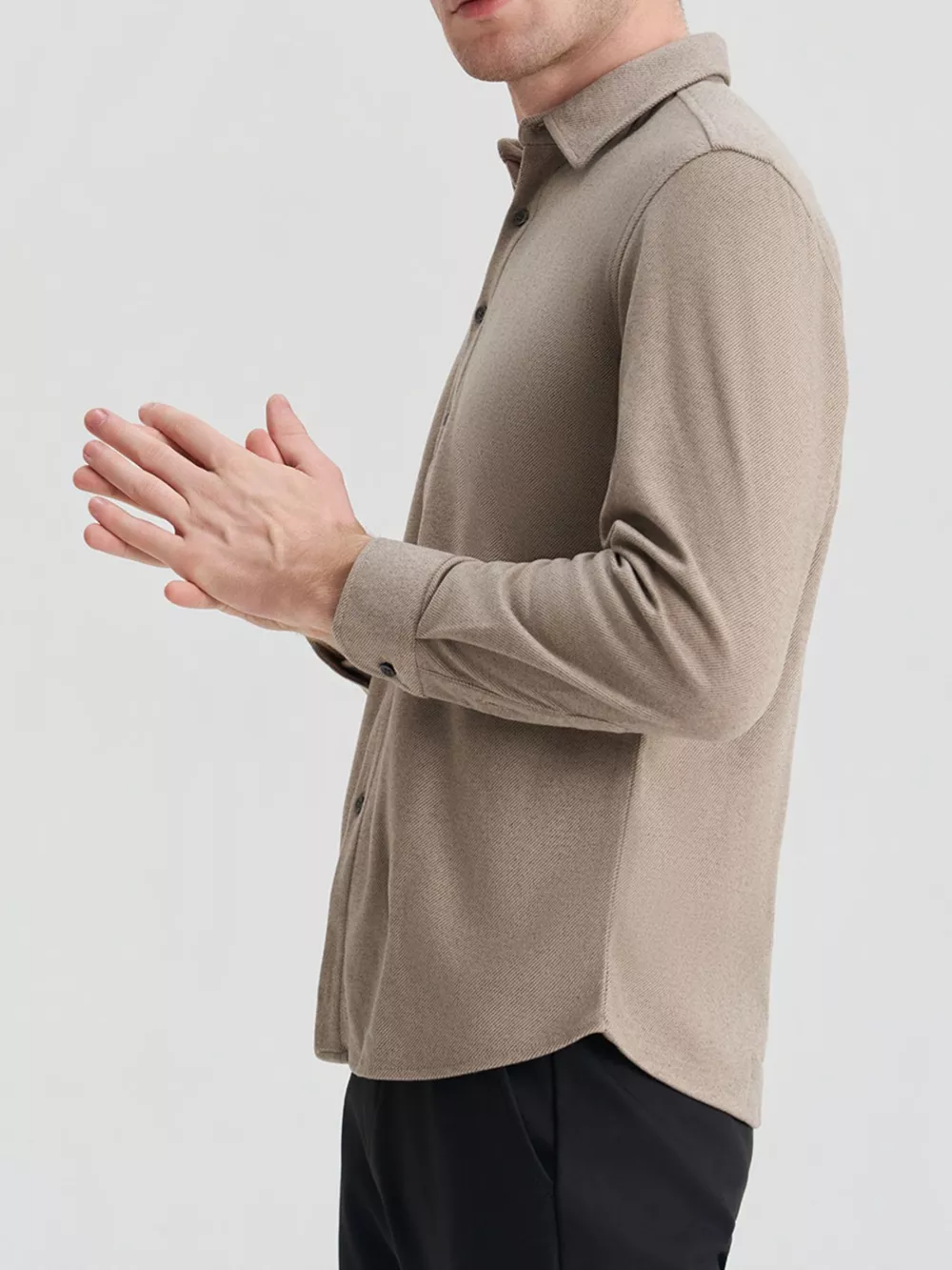 Men's Plus Size Casual Long Sleeve Button-Down Shirt, image 4