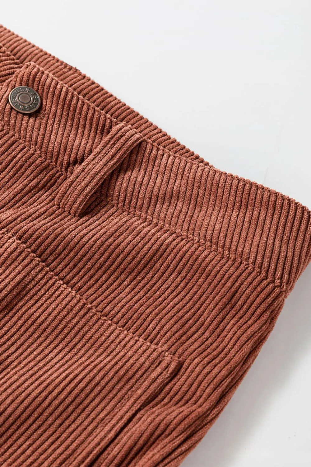 High Waist Square Pockets Corduroy Pants, image 13