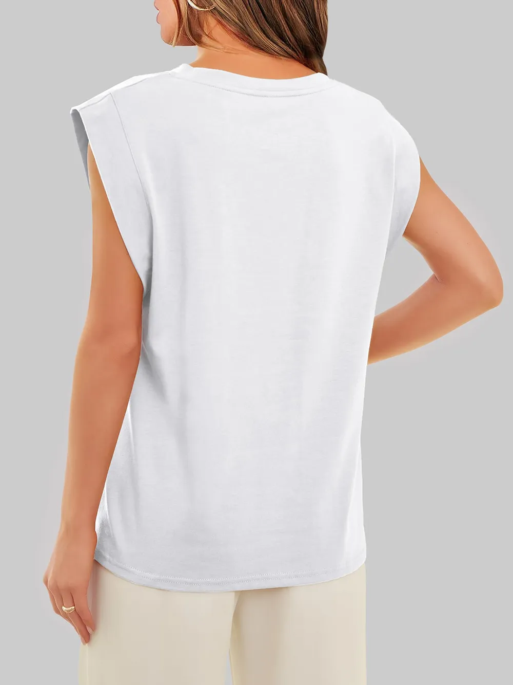 Round Neck Cap Sleeve T-Shirt, image 28