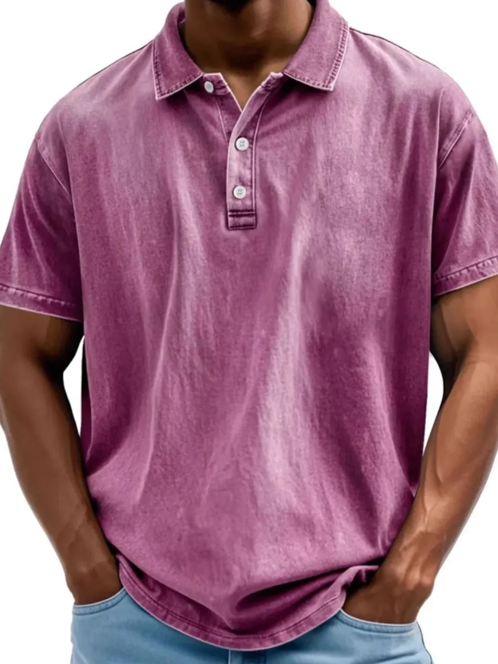 Men's Full Size Collared Neck Short Sleeve Polo Plus Size, image 5