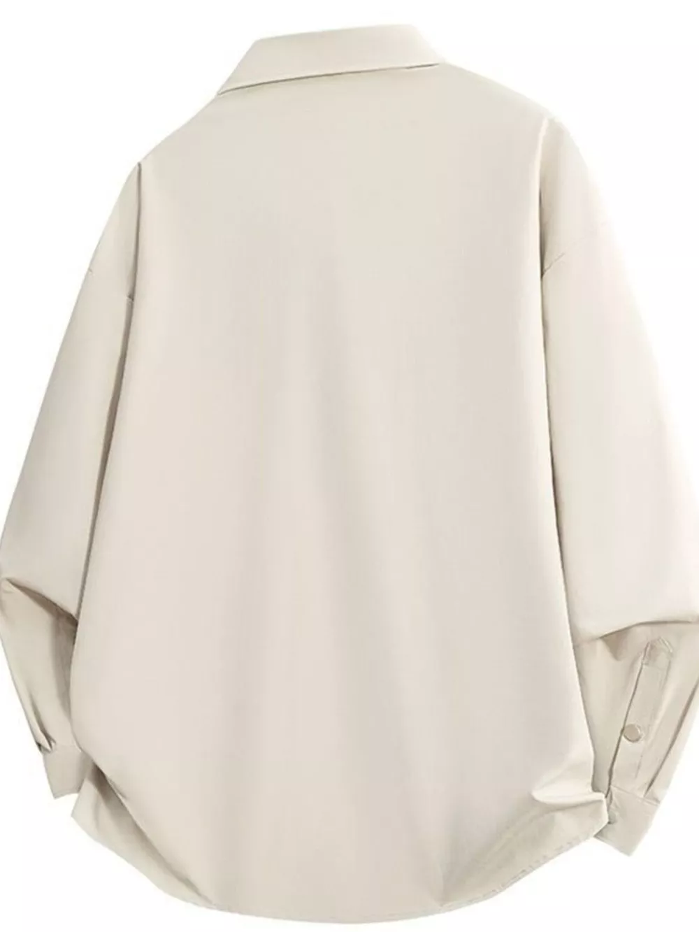 Men's Full Size Snap Down Long Sleeve Shacket Plus Size, image 6
