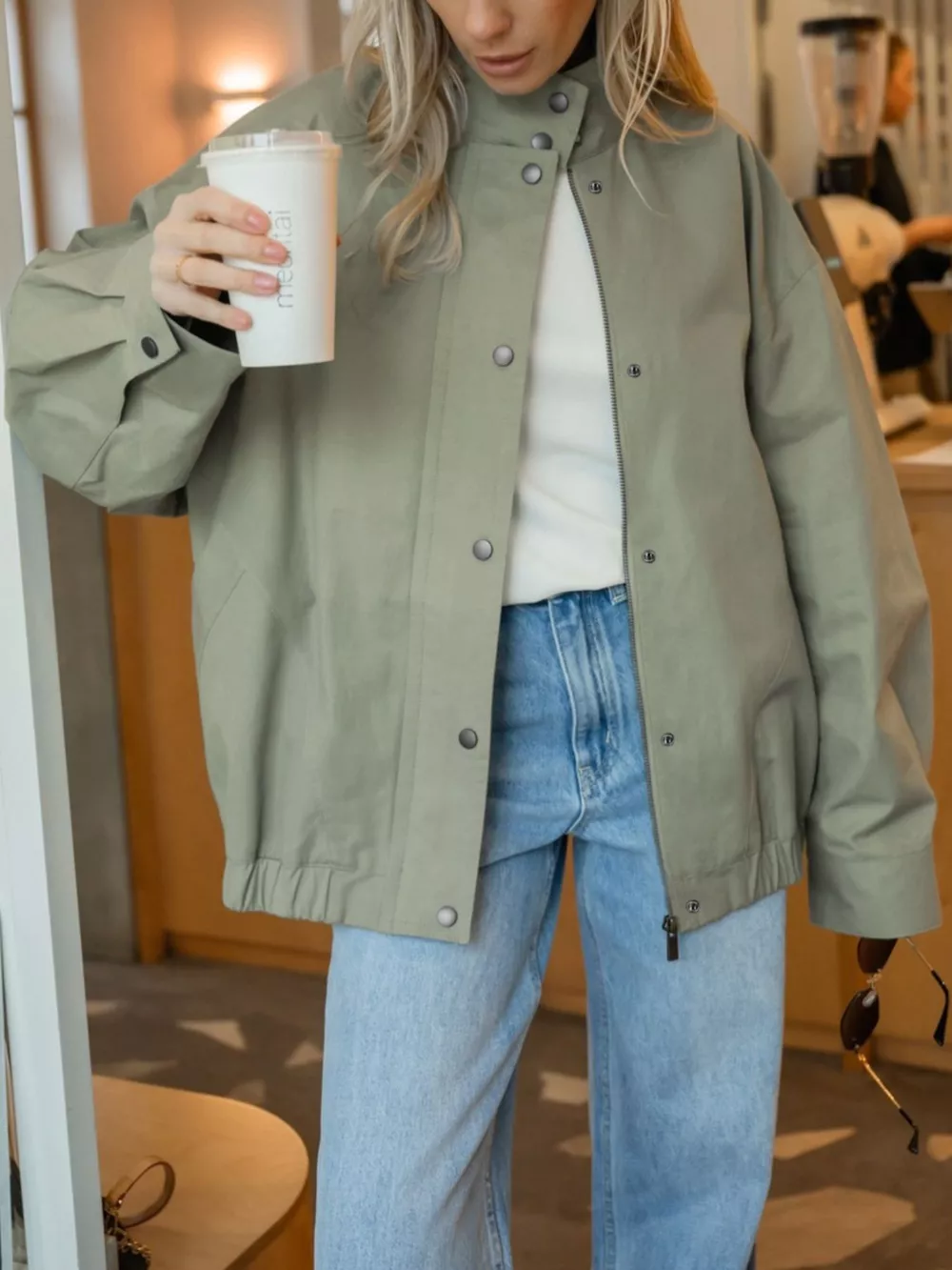 Snap Down Dropped Shoulder Jacket, image 10