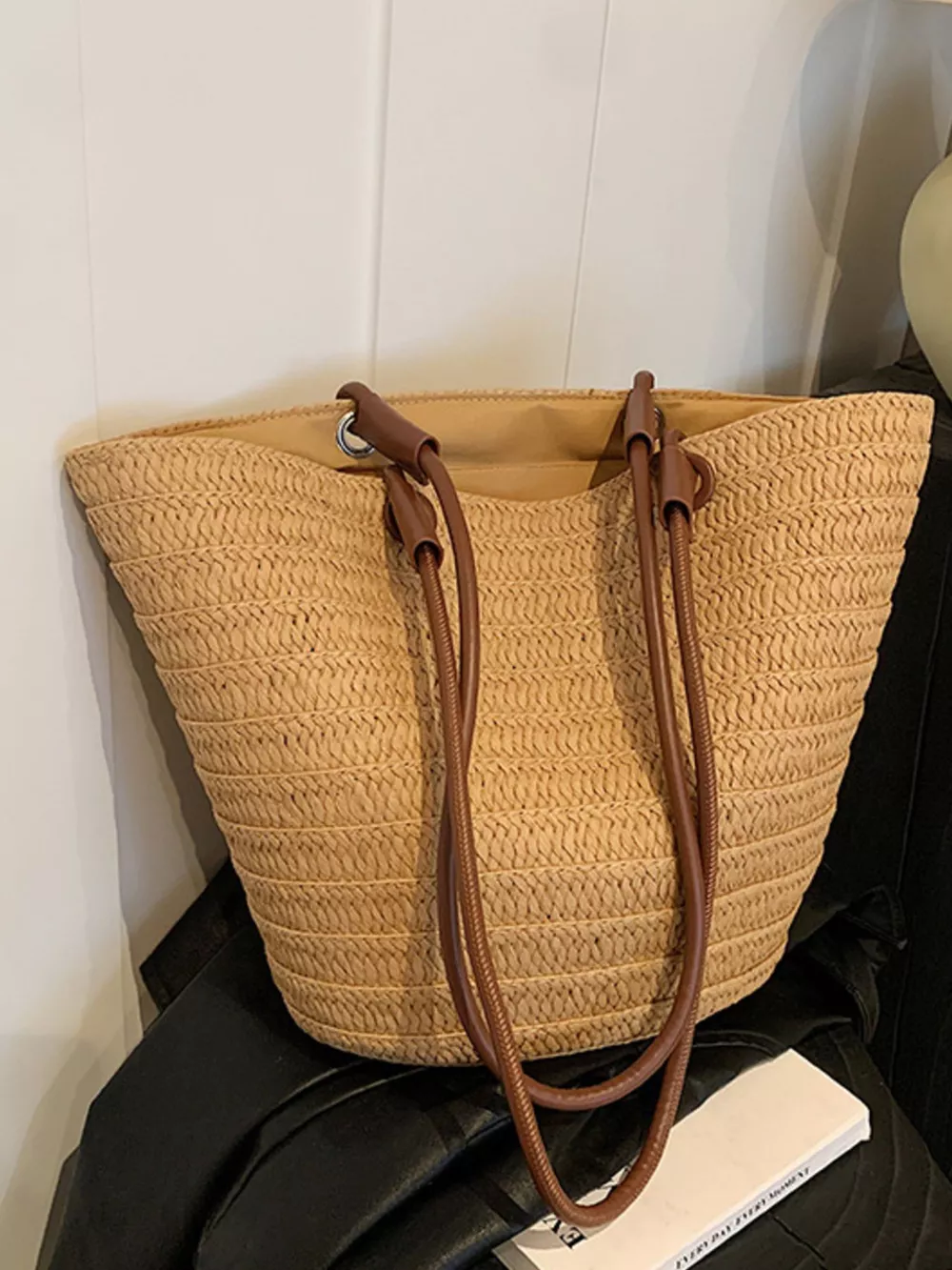 Straw Woven Shoulder Bag, image 5