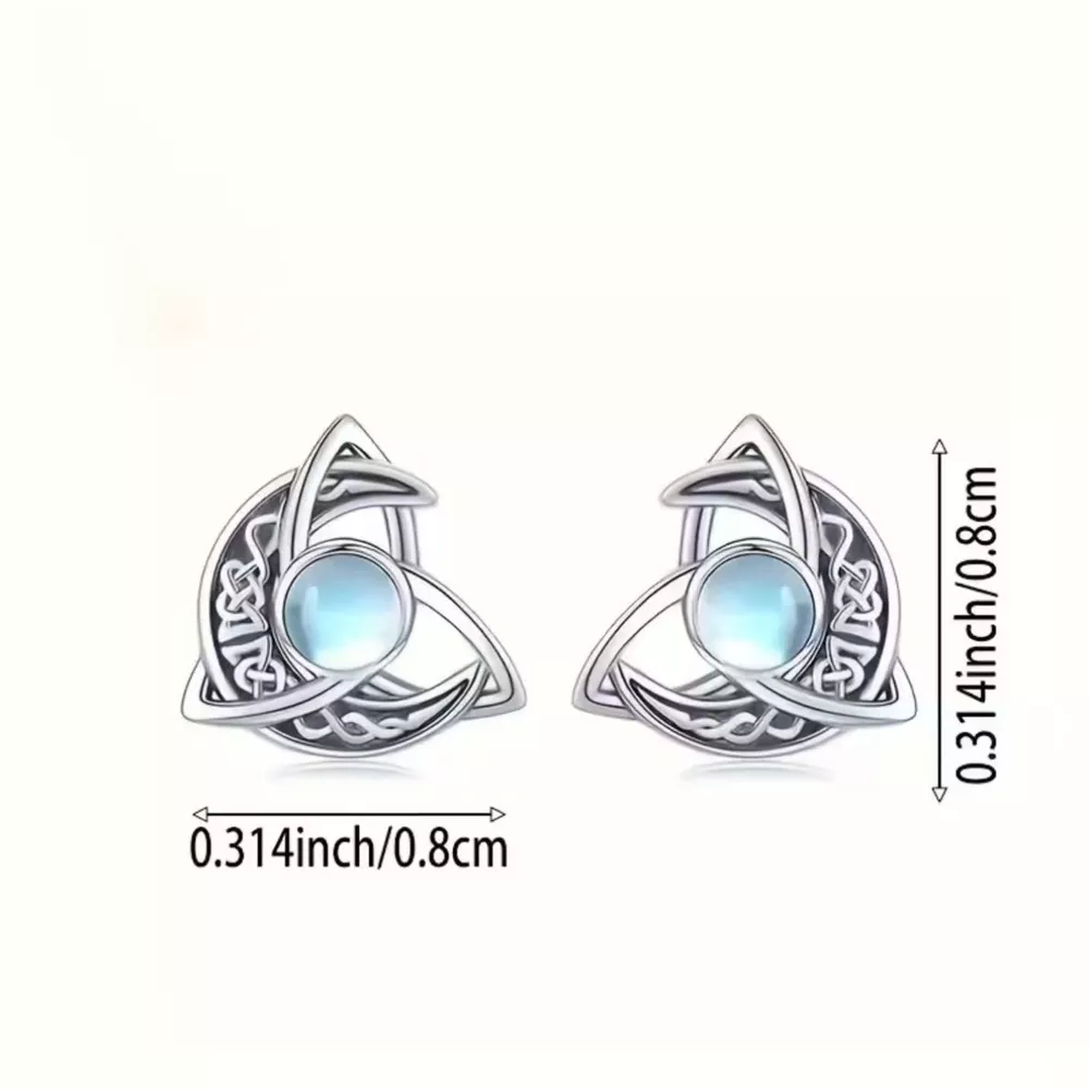 Moonstone Stud Earrings, image 5
