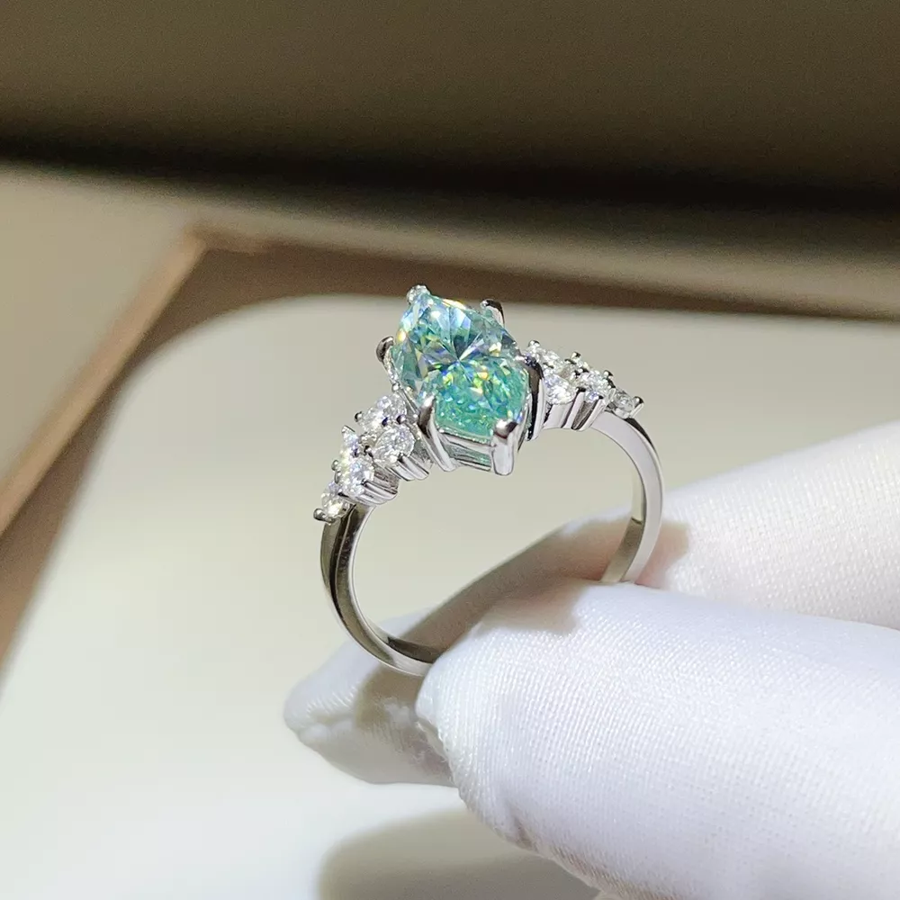 5 Carat 925 Sterling Silver Moissanite Ring, image 2