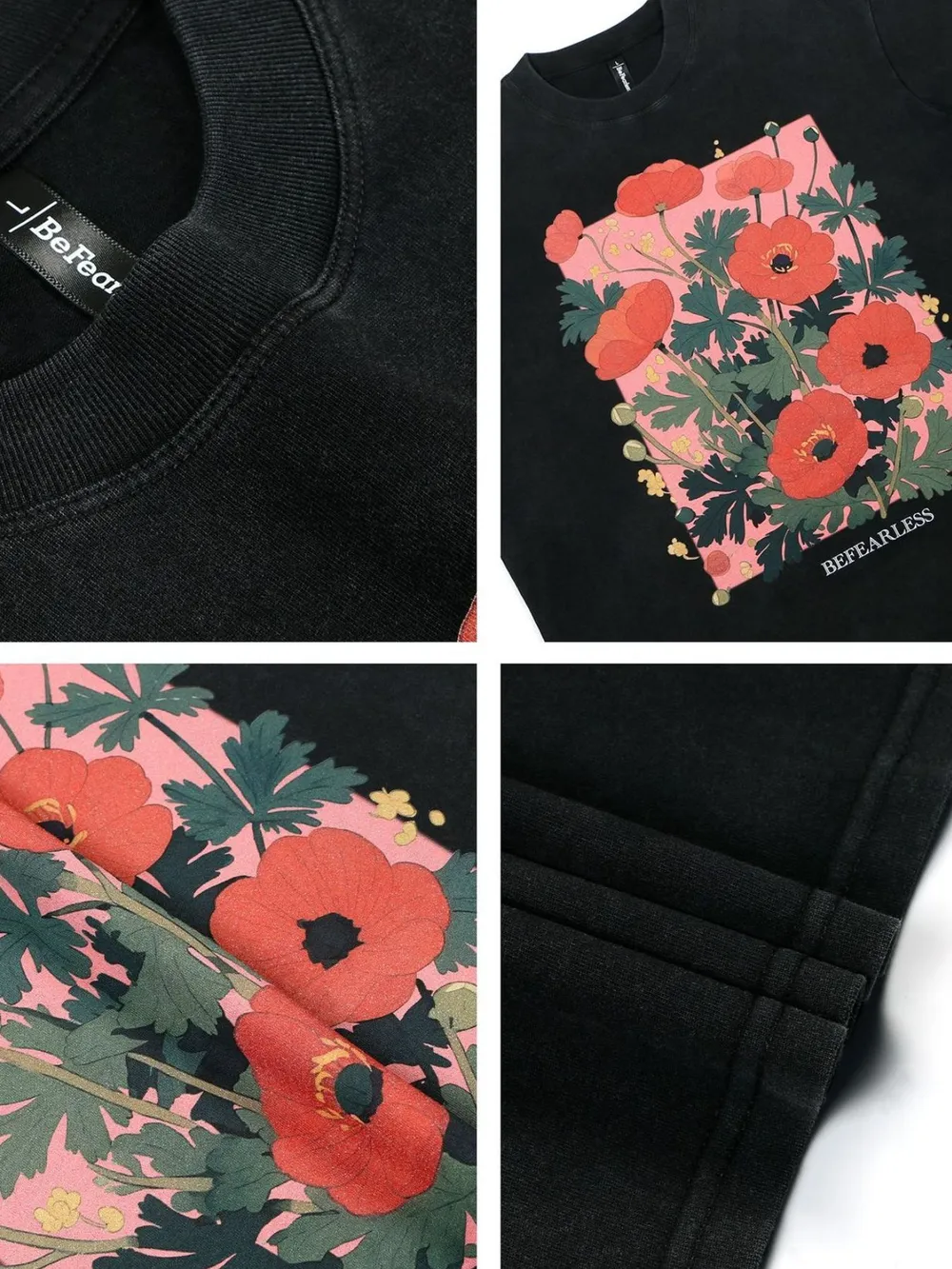 Men's Flower Graphic Oversized T-Shirt, image 6