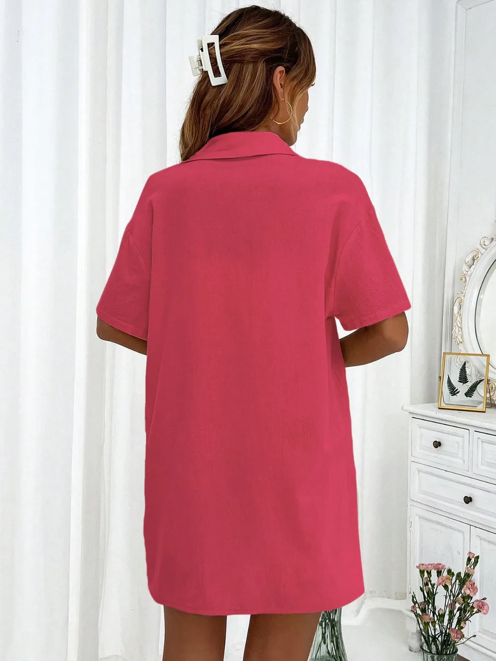 Button Up Half Sleeve Top and Shorts Set, image 15