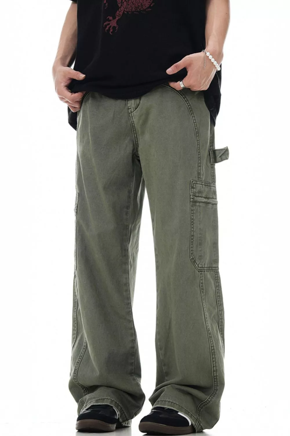 Men's Wide Leg Pants, image 2