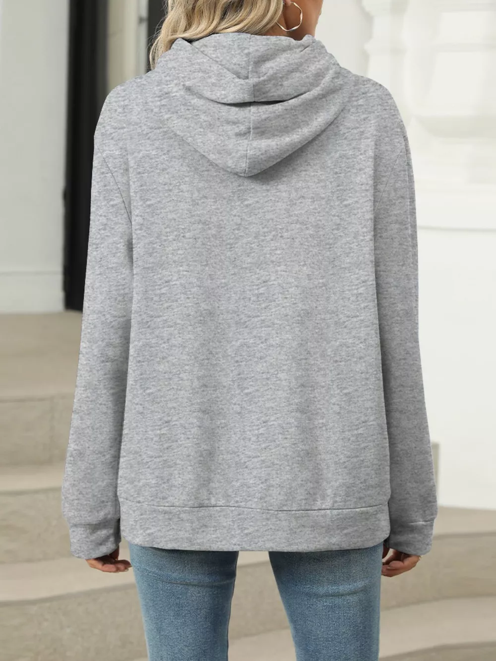 Kangaroo Pocket Long Sleeve Hoodie, image 6