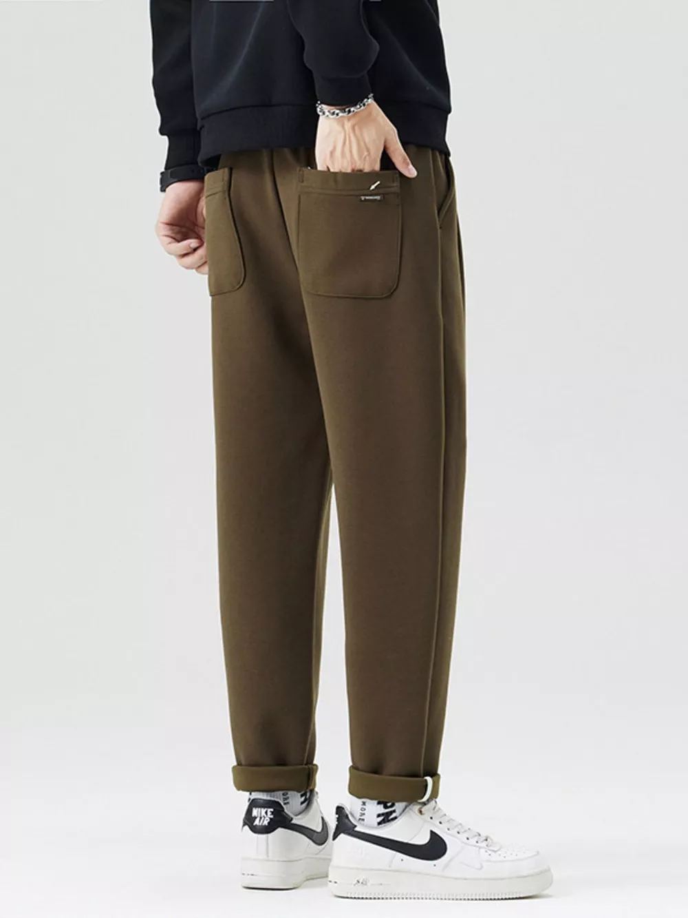 Men's Drawstring Loose Fit Pants, image 9