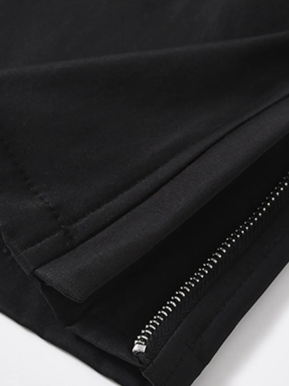 Men's Slim Straight Pants with Ruched Detail, image 7