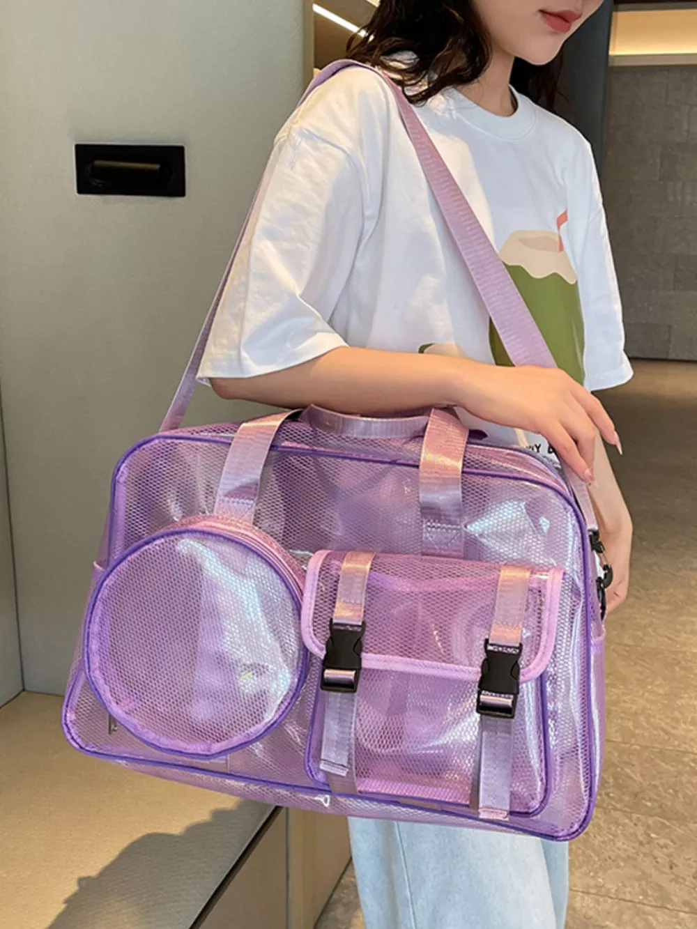 Multiple Pockets PVC Travel Bag, image 5