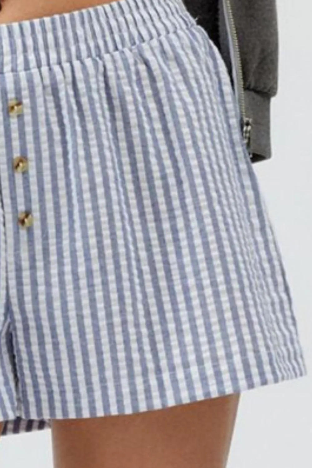 Striped Elastic Waist Shorts, image 19