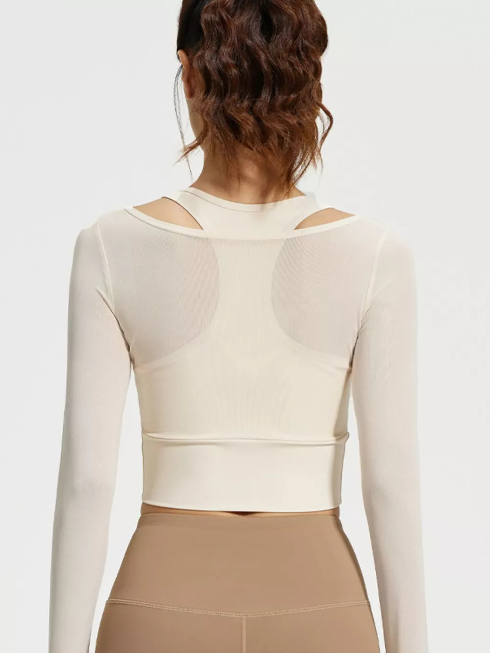 Long Sleeve Active T-Shirt with Built-in Bra, image 9