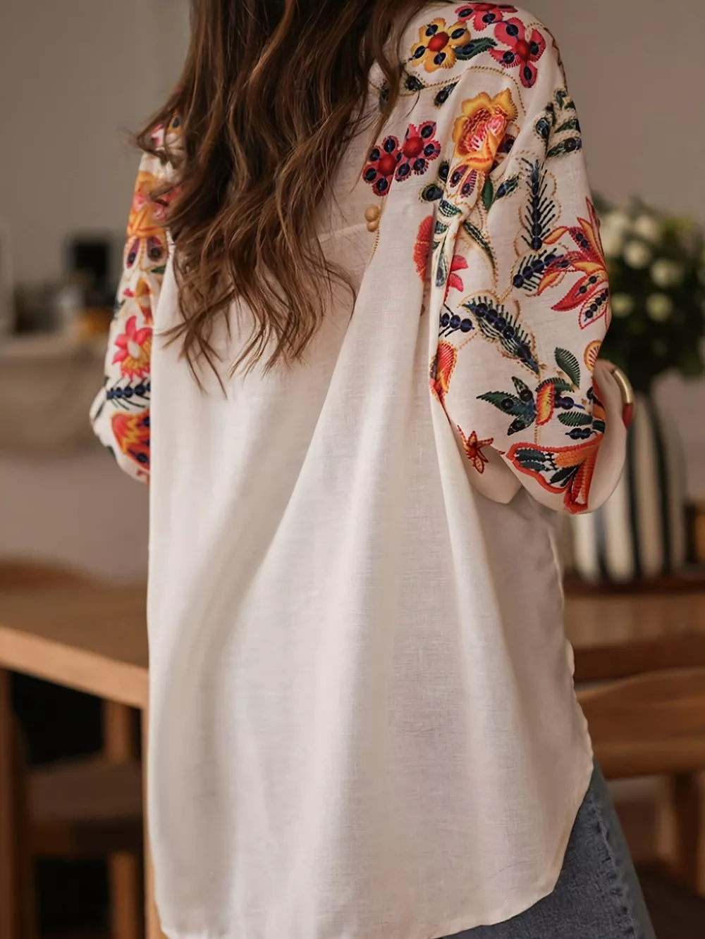 Floral Button Up Long Sleeve Shirt, image 5