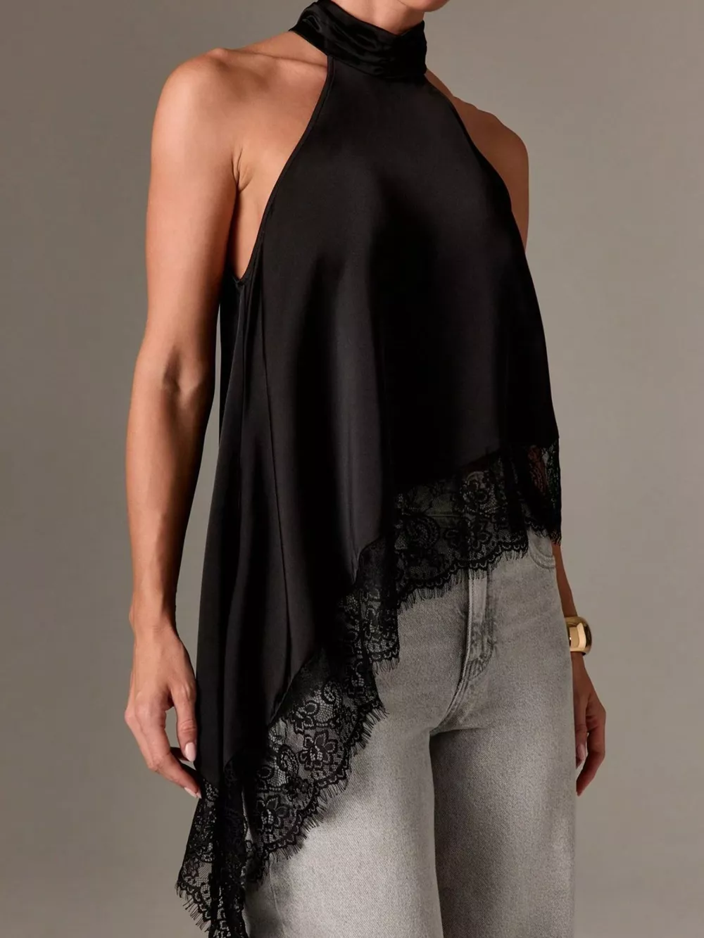Halter Neck Lace Trim Cami, image 11