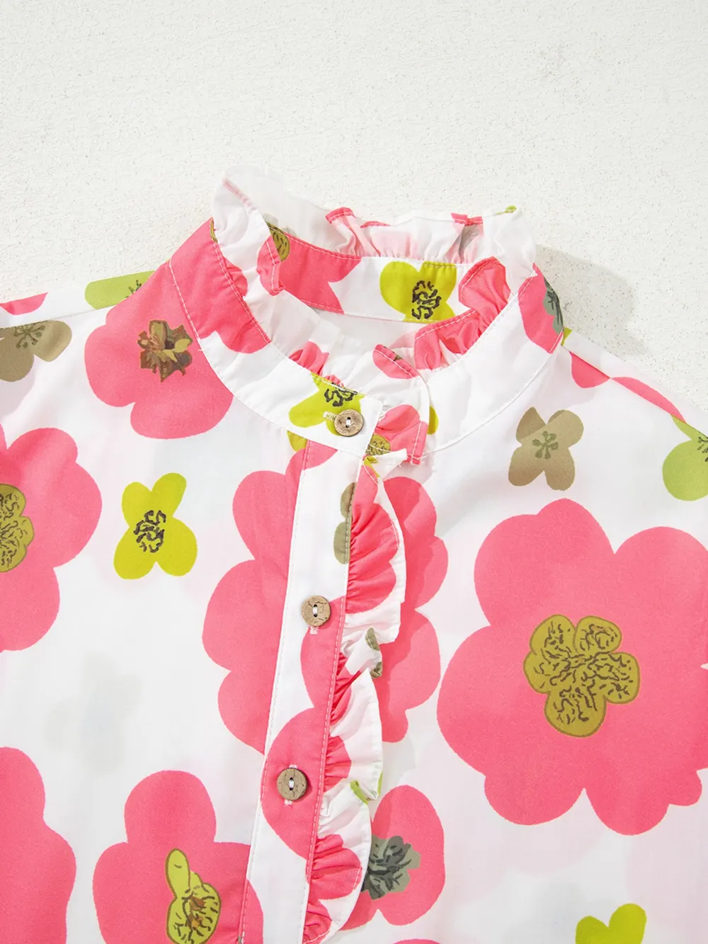 Floral Print Short Sleeve Blouse, image 8