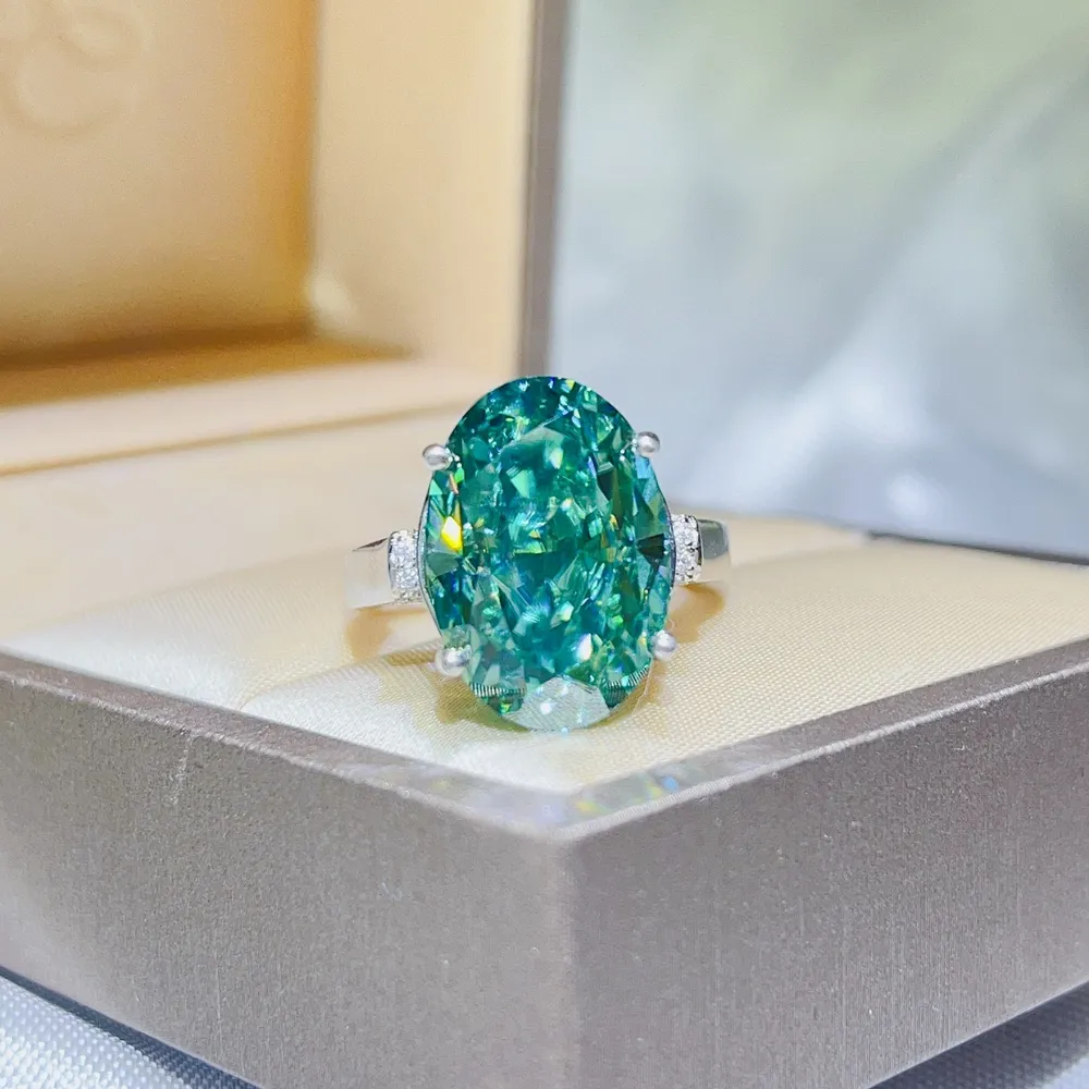 5 Carat Moissanite 925 Sterling Silver Ring, image 2