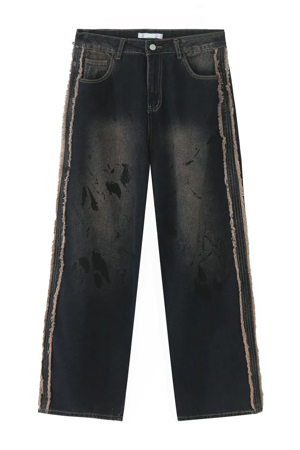 Raw Edge Mid Rise Men's Jeans, image 6