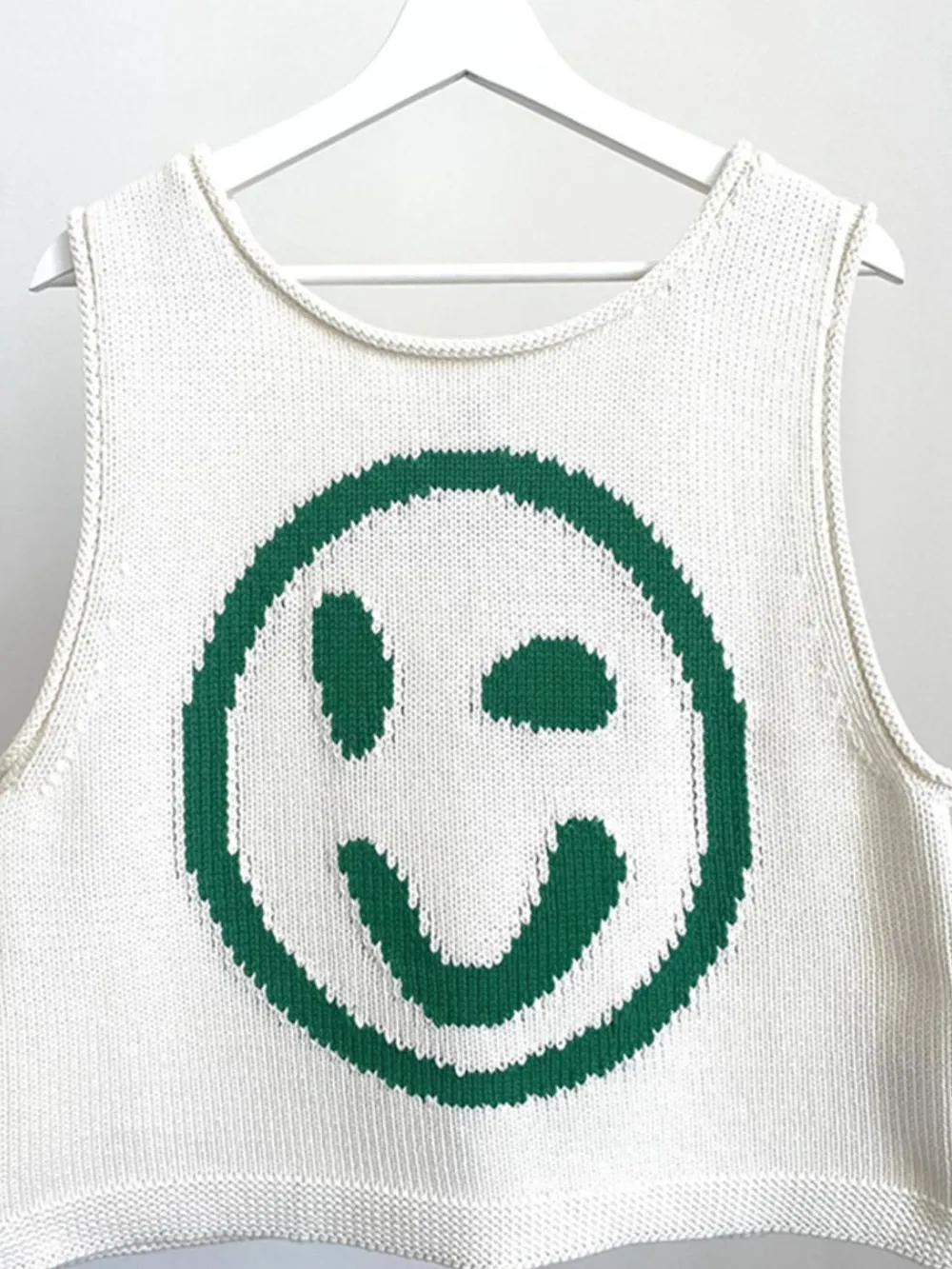 Smiley Round Neck Sweater Vest, image 19