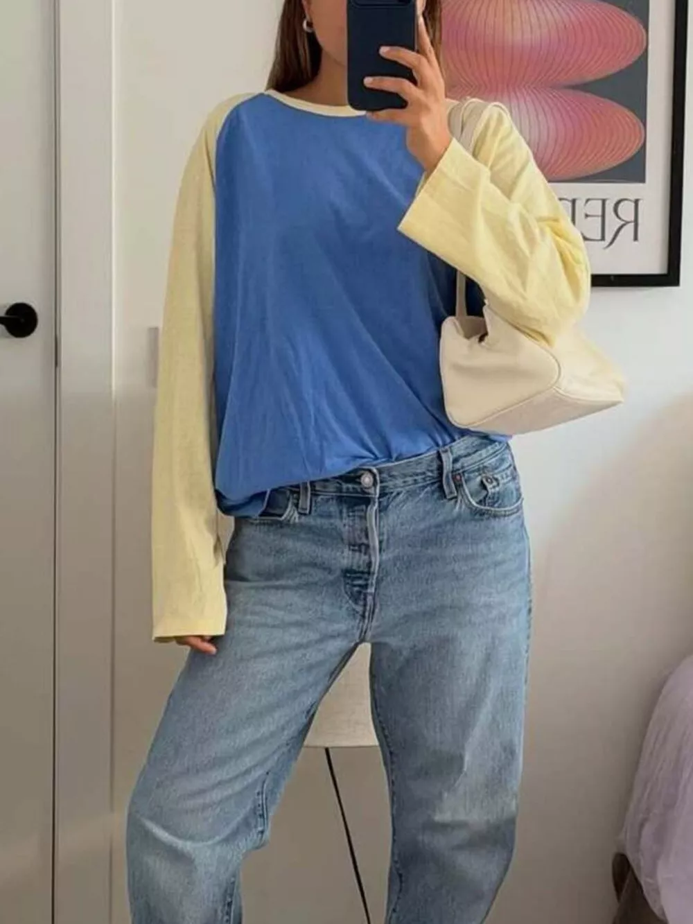 Color-Block Raglan Long Sleeve T-Shirt, image 2