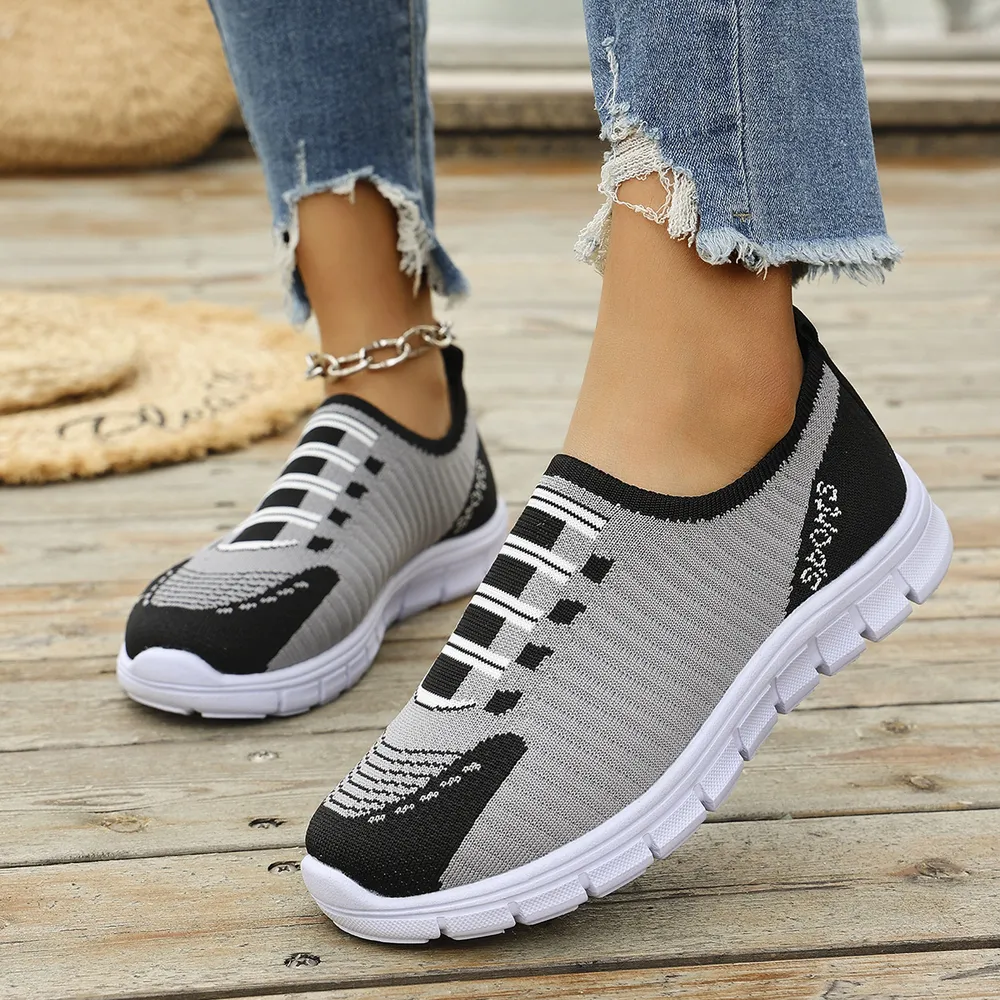 Breathable Mesh Round Toe Sneakers, image 3