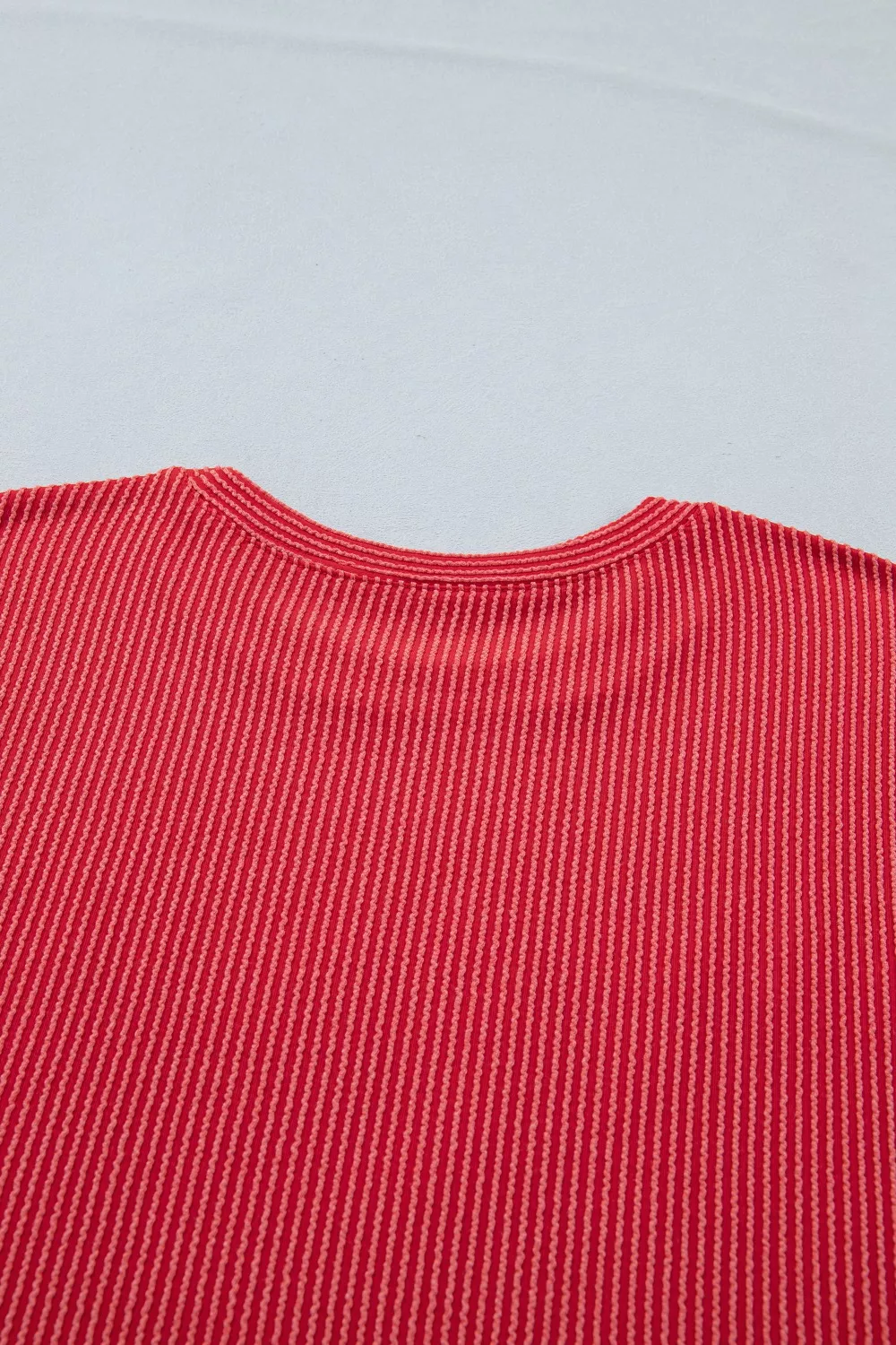 Twisted Rib Vintage USA Letter Printed T Shirt, image 6